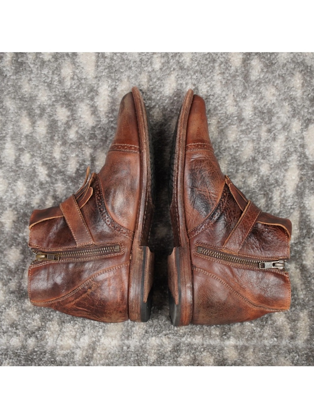 Bed Stu Cobbler Ankle Bootie With Fringe Women’s US8 Brown Leather Inside & Out - Picture 6 of 15